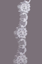 Load image into Gallery viewer, Cathedral Veil with Alencon Ivory lace trim.
