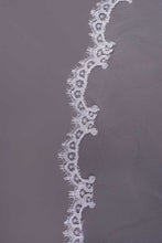 Load image into Gallery viewer, LUXURY SOFT  Cathedral Veil with Alencon Ivory lace trim.
