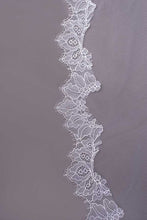 Load image into Gallery viewer, LUXURY SOFT  Cathedral Veil with Chantilly French lace.