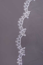 Load image into Gallery viewer, LUXURY SOFT  Cathedral Veil with Alencon Ivory lace trim.
