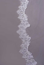Load image into Gallery viewer, LUXURY SOFT  Cathedral Veil with Chantilly French lace.
